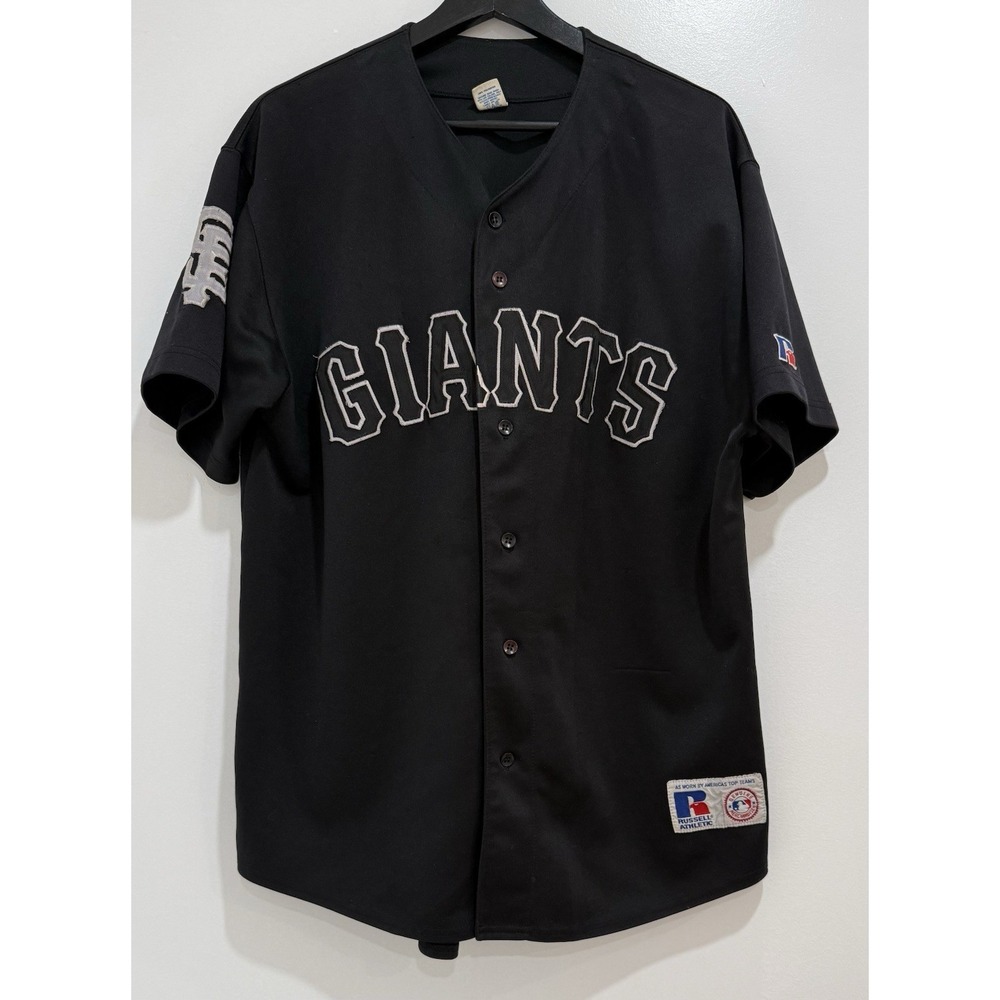 VTG San Francisco Giants Russell Athletic MLB Baseball Jersey Mens Large Black